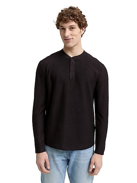 TOM TAILOR Denim Langarmshirt mit Knopfleiste günstig online kaufen