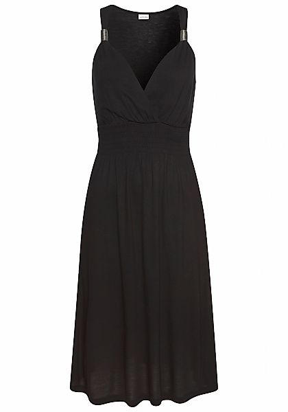 LASCANA Minikleid, mit verstellbarem Ausschnitt und gesmokter Taille günstig online kaufen