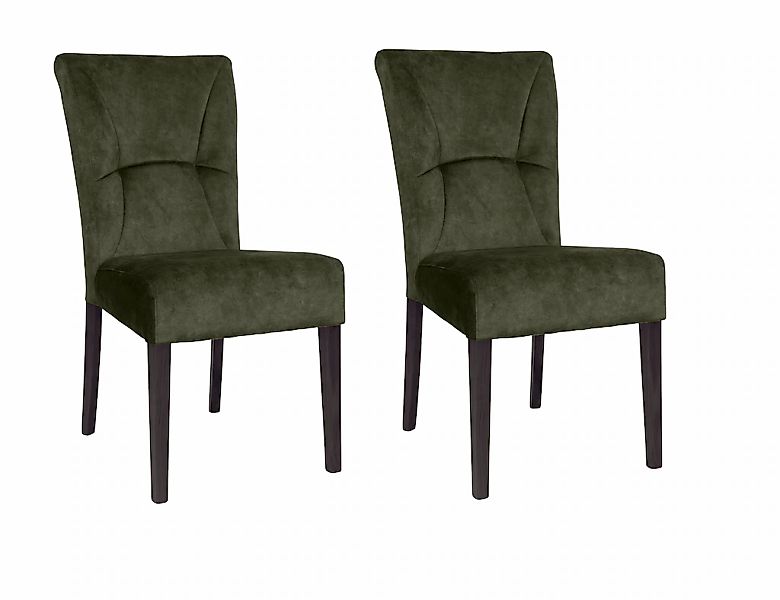 Home affaire 4-Fußstuhl "Henry" (Set) 2 Stk. Samtvelours Sitz und Rücken ge günstig online kaufen