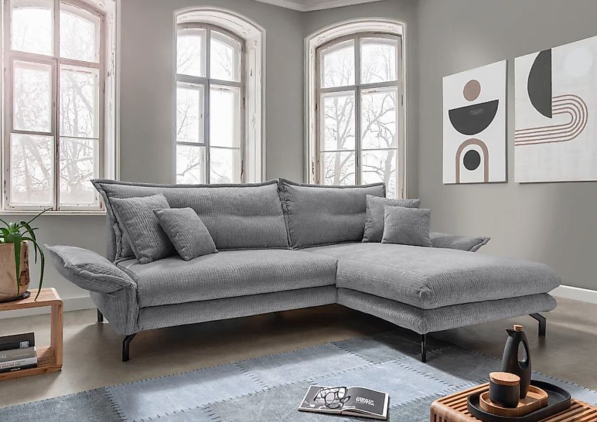 Home affaire Ecksofa "LAVA Breite 255 cm, modern und elegant, aktuelle Kiss günstig online kaufen