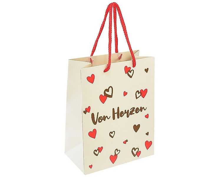Florists Products Tragetasche Geschenktasche mit Herzen und stabilen Henkel günstig online kaufen