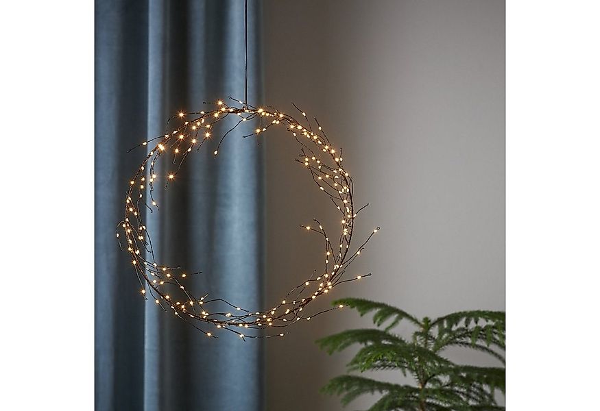 STAR TRADING Dekokranz LED Kranz Draht Türkranz Wandkranz Leuchtkranz 200LE günstig online kaufen