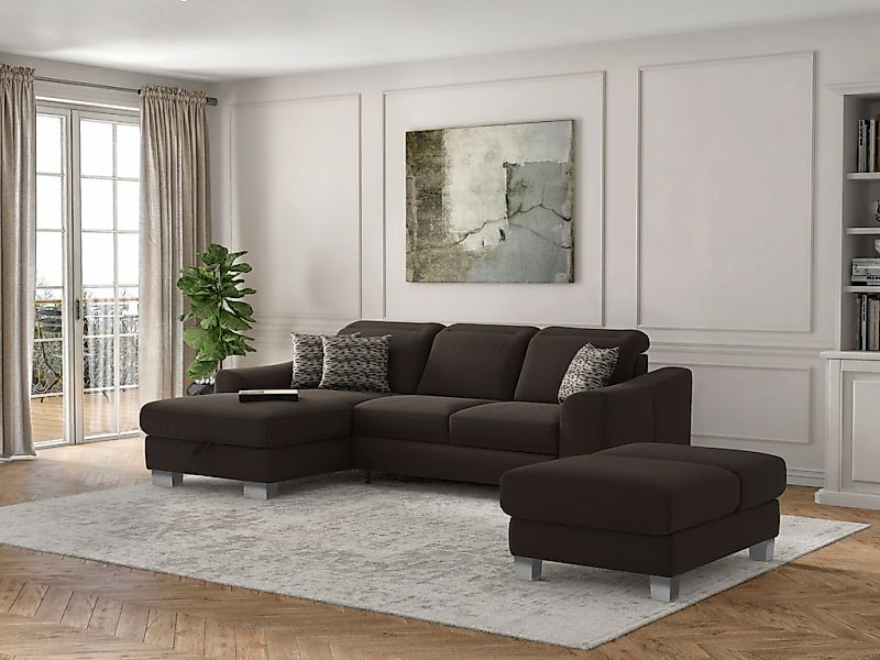 sit&more Ecksofa "Dundee L-Form", mit Federkern und Edelstahlfüßen, wahlwei günstig online kaufen