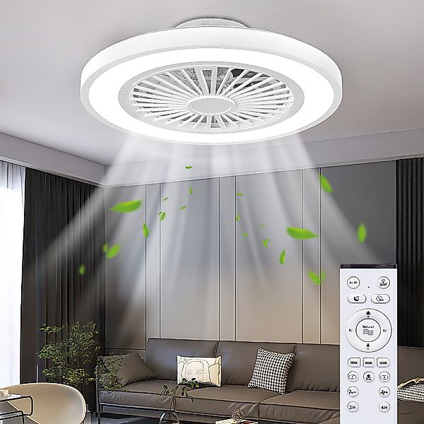 LEENON Deckenventilator 54cm Deckenventilator mit LED günstig online kaufen