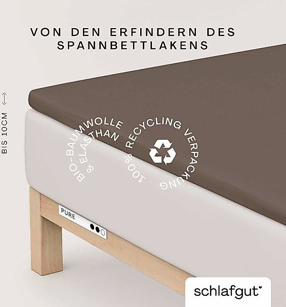 Schlafgut Spannbettlaken "PURE TOPPER in Gr. 90x200, 140x200 oder 180x200 c günstig online kaufen