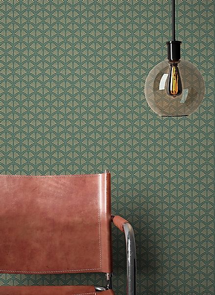 Newroom Vliestapete, Grün Tapete Glamour Glänzend günstig online kaufen