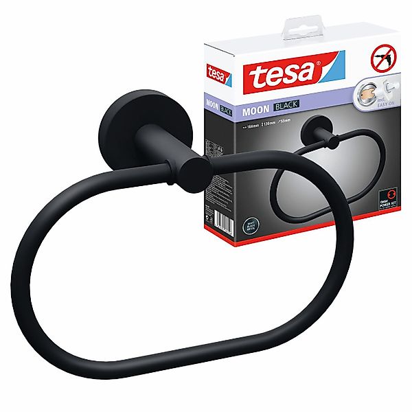tesa Handtuchhalter 1 x MOON BLACK günstig online kaufen