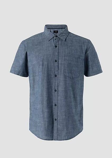 QS Kurzarmhemd Hemd im Slim Fit und Denim-Look günstig online kaufen