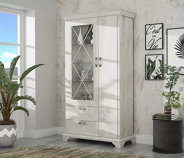 freiraum Vitrine Kashmir in Klarglas - 113x210,3x48,3cm (BxHxT) günstig online kaufen