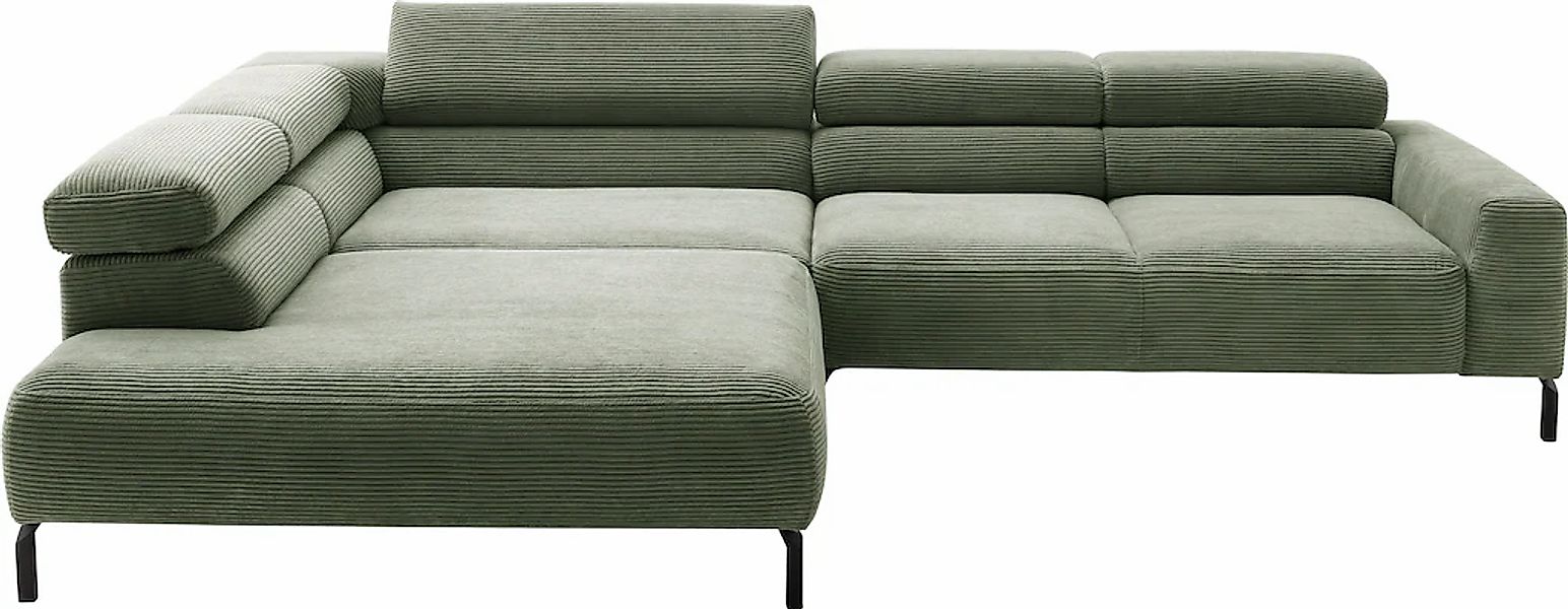 Home affaire Ecksofa "Antonelli, L-Form, inkl. Kopfteilverstellung, Breite günstig online kaufen