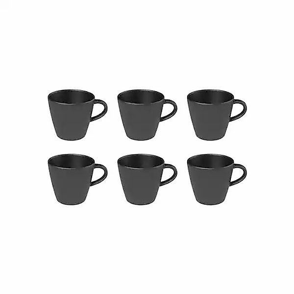 Villeroy & Boch Tasse »Kaffeetasse Manufacture Rock 150 ml 6er Set schwarz« günstig online kaufen