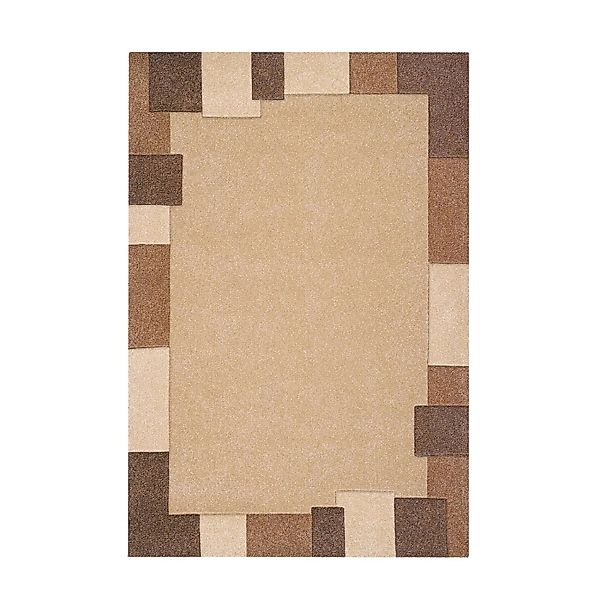 MeGusta Kurzflor Teppich Modern Braun - Beige 70x140 cm Dolores günstig online kaufen