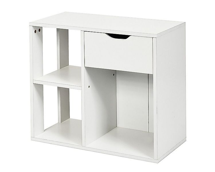 COSTWAY Bücherregal Beistelltisch, mit Schubalde & Fächern, 60x30x52cm günstig online kaufen