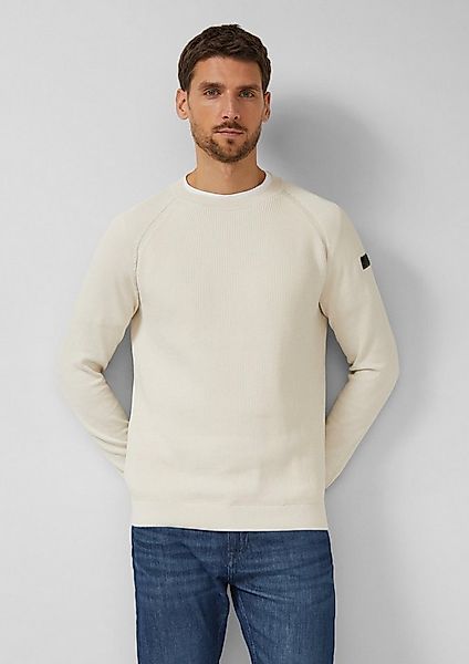 s.Oliver Longpullover Strickpullover Baumwollpullover mit Raglanärmeln und günstig online kaufen