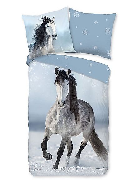 Traumschloss Bettwäsche Comfort Baumwolle, Flanell, 2 teilig, Pferd, Winter günstig online kaufen