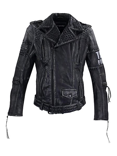 trueprodigy Lederjacke Dwayne mit Nieten, Print günstig online kaufen