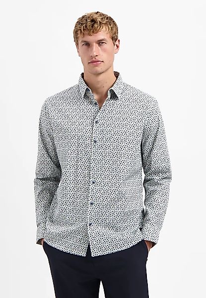 NO EXCESS Langarmhemd "No Excess Stretchhemd mit Print Shirt Stretch Allove günstig online kaufen