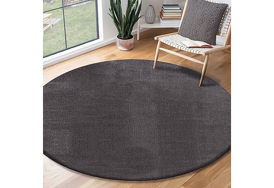 the carpet Teppich Relax round, rund, Höhe: 16 mm, waschbarer Wohnzimmer Te günstig online kaufen