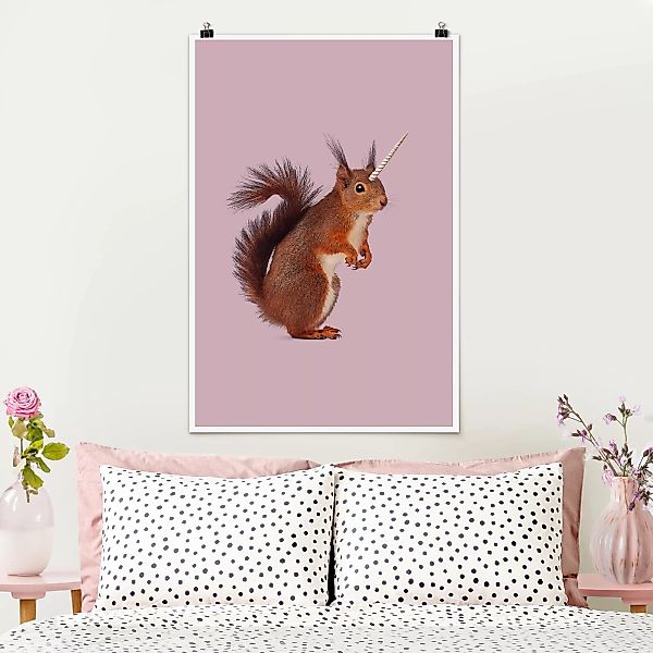 Poster - Hochformat Einhörnchen günstig online kaufen