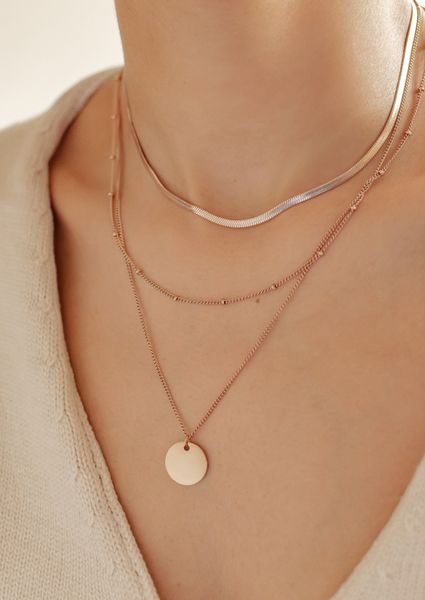 Hey Happiness Edelstahlketten-Set Layer, Mehrreihige Choker günstig online kaufen