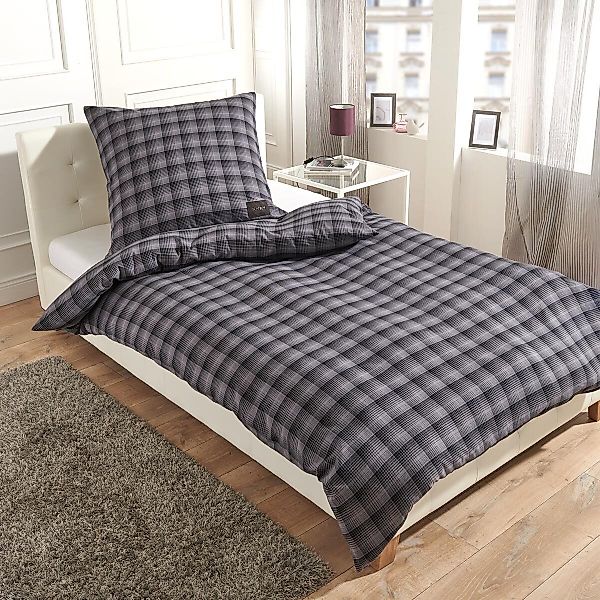 JOOP! Bettwäsche Soft Checks, Flanell, 1 günstig online kaufen