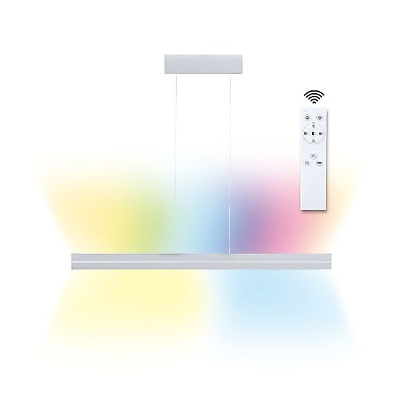 Paulmann "LED Pendelleuchte Raiko RGBW+ dimmbar 1400lm / 240lm 19W / 6W Sil günstig online kaufen