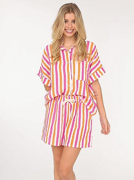 Zwillingsherz Hemdbluse "Musselinset" (Set, 2-tlg) Kurzarm, gestreift, Knop günstig online kaufen