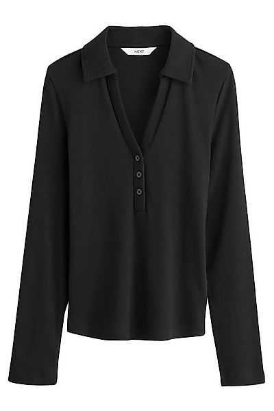 Next Langarmbluse Langärmeliges Button-down-Henley-Oberteil (1-tlg) günstig online kaufen