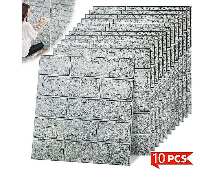 DOPWii Wandsticker 3D Wandpaneele Selbstklebend Wandtapete 35 x 38.5cm (12 günstig online kaufen