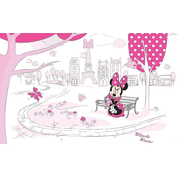 Komar Fototapete Vlies Minnie in Paris  400 x 250 cm günstig online kaufen