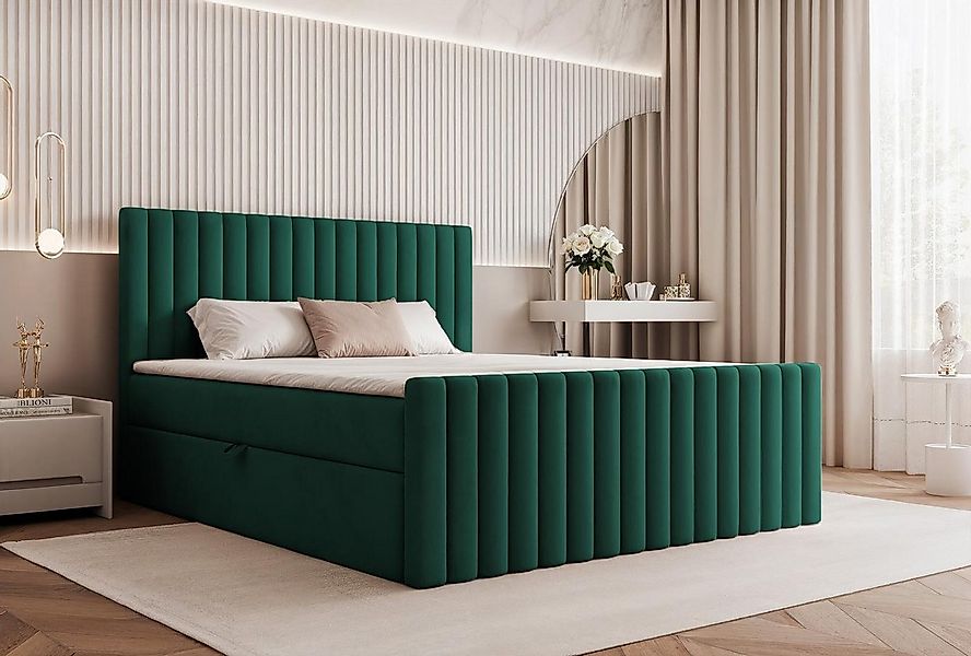 Compleo Boxspringbett elegant und modern MIAMI II, Bonell-Matratze, mit zwe günstig online kaufen