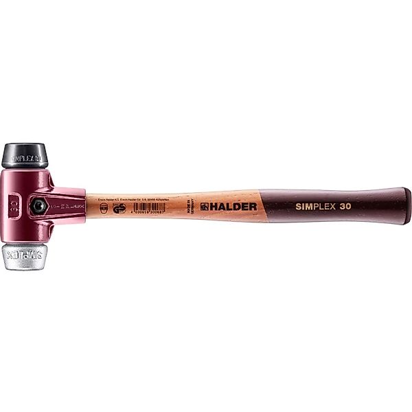 Halder Simplex Schonhammer Ø 30 mm Gummi   Weichmetall mit Tempergussgehäus günstig online kaufen