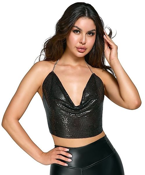Cottelli Collection Spaghettitop Metall-Top aus Pailetten günstig online kaufen