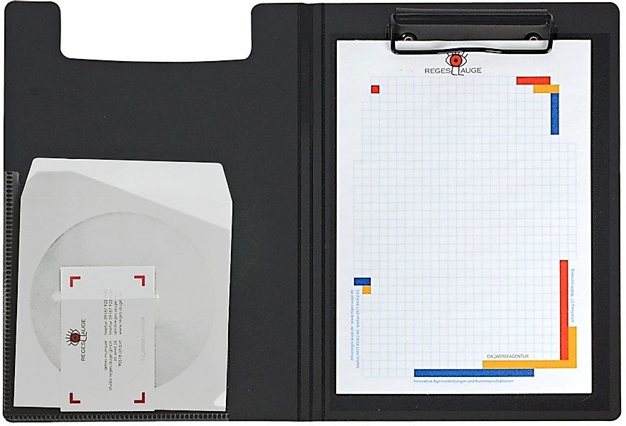 Schreibmappe Schreibplatte mit Deckel A5 schwarz günstig online kaufen