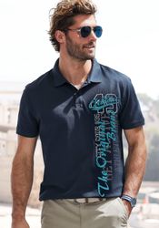 John Devin Poloshirt mit großem Druck vorn aus Baumwoll-Piqué günstig online kaufen