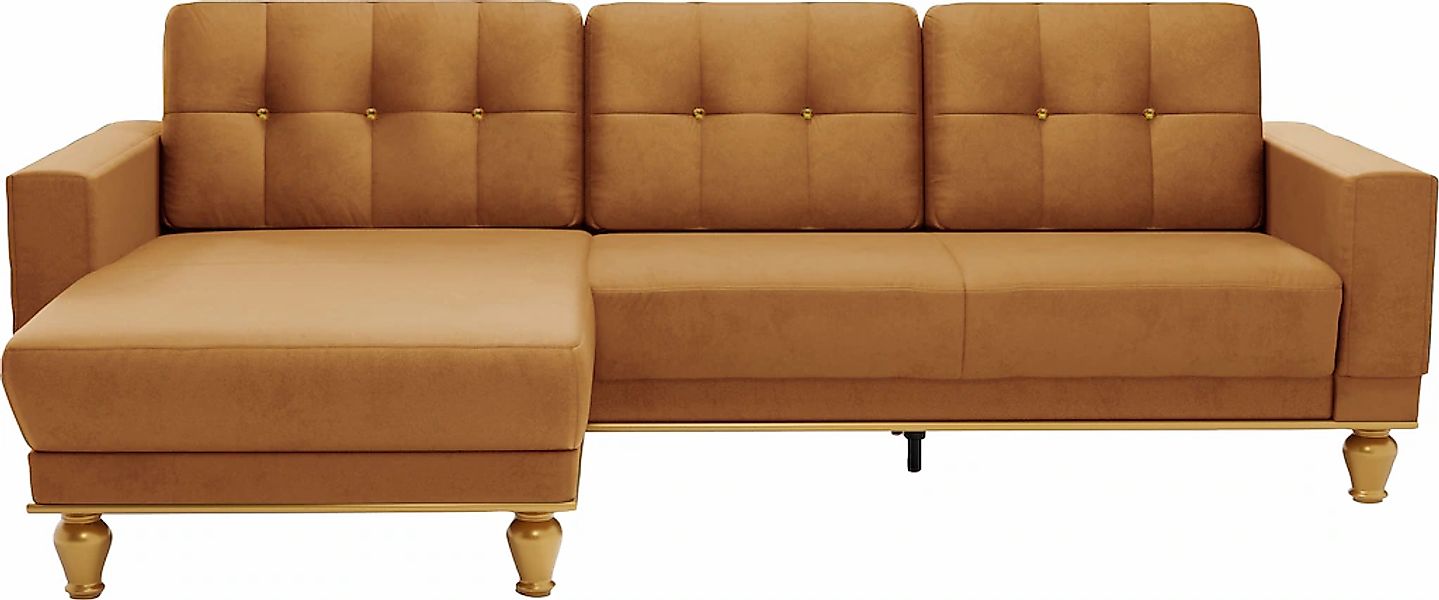 sit&more Ecksofa »Orient 5 L-Form«, mit Strass-Stein, wahlweise mit Bettfun günstig online kaufen