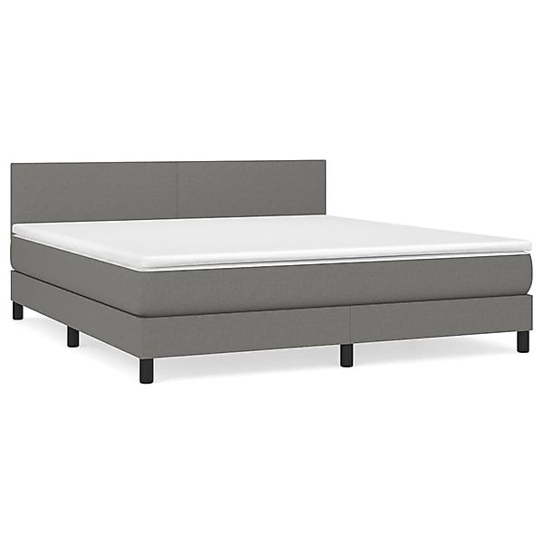 vidaXL Boxspringbett mit Matratze Dunkelgrau 180x200 cm Stoff1380452 günstig online kaufen