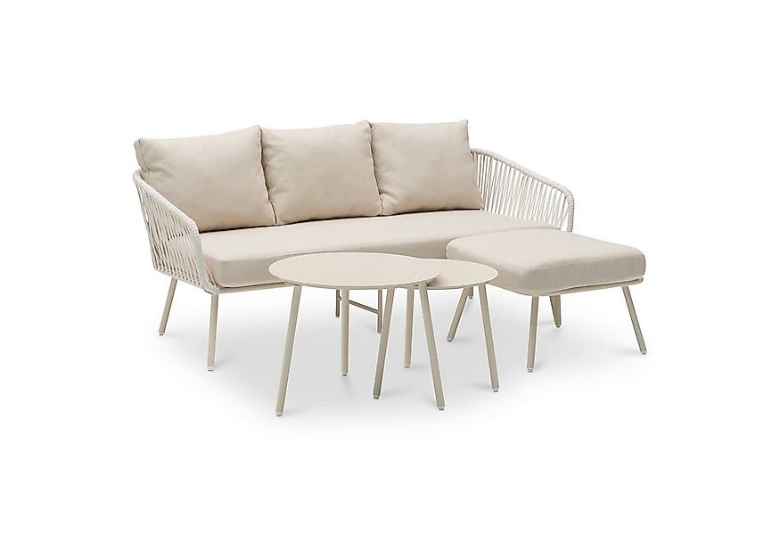 IDIMEX Gartenlounge-Set MYKONOS, Outdoor Dreisitzer Sofa mit Beistelltisch, günstig online kaufen