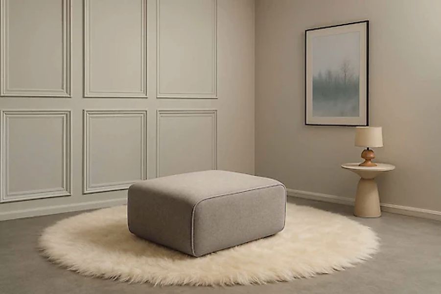 andas Polsterhocker »Noord 92/66 cm«, mit Kedernaht, schöne Serienergänzung günstig online kaufen