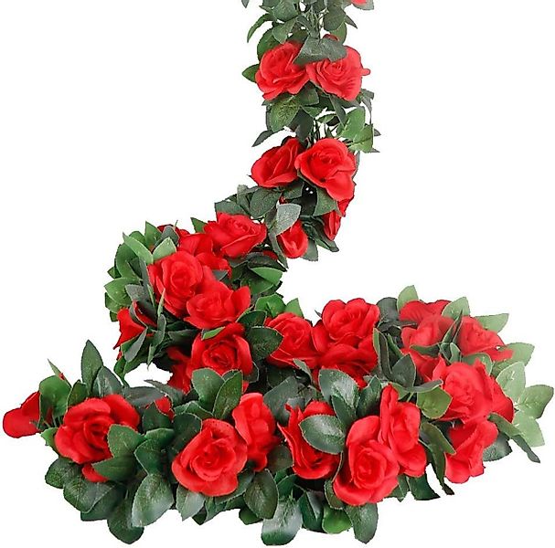 Kunstblumenstrauß osengirlanden künstliche Rosenranken,mit grünen Pflanzen, günstig online kaufen
