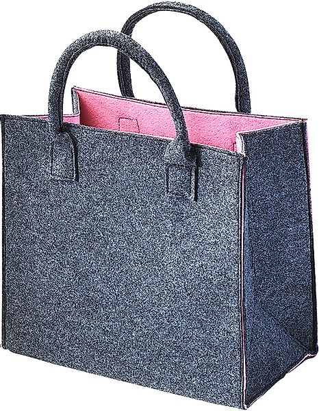 Kobolo Einkaufsshopper Filztasche außen grau meliert günstig online kaufen