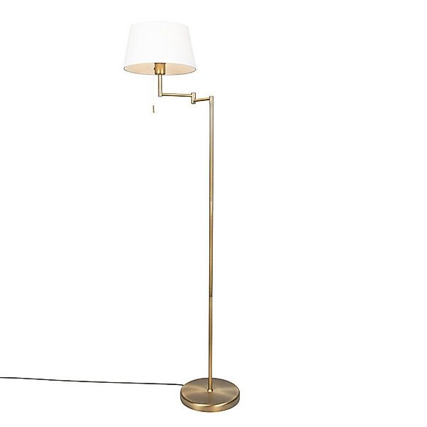 Qazqa Stehlampe Ladas, ohne Leuchtmittel, E27, Bronze, Landhaus, Stahl, 1-f günstig online kaufen