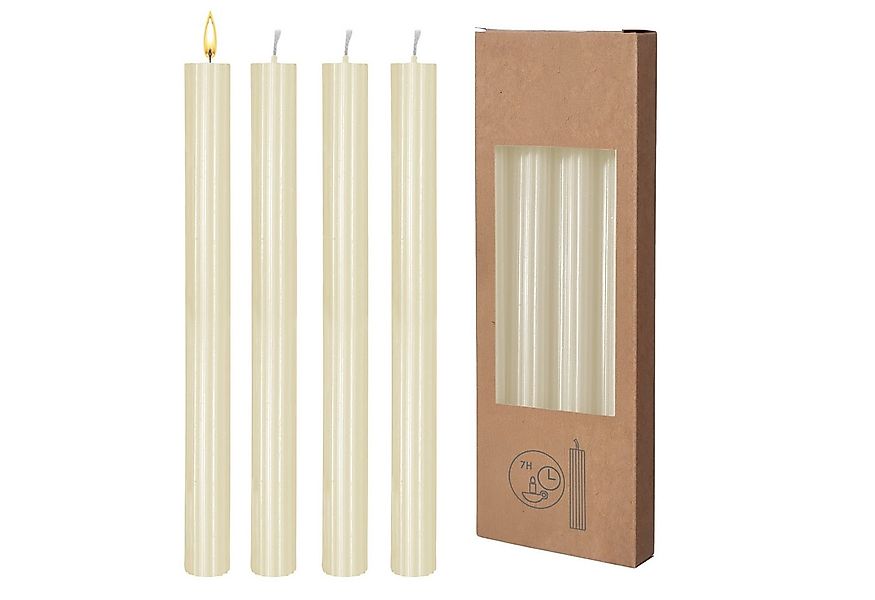 Spetebo Tafelkerze Echtwachs Stabkerzen geriffelt 8er Pack (Anzahl, 1-tlg., günstig online kaufen