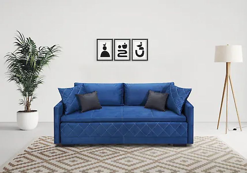 Home affaire Schlafsofa »Potsdam« mit Boxspringaufbau, Bettfunktion & Bettk günstig online kaufen