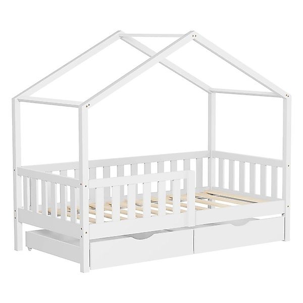 ML-DESIGN Spielbett Hausbett Kinderbett inkl. 2 günstig online kaufen