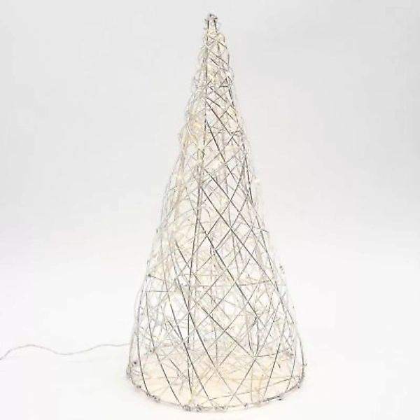 MARELIDA LED 3D Kegel Gartenleuchte - H: 70cm silber günstig online kaufen