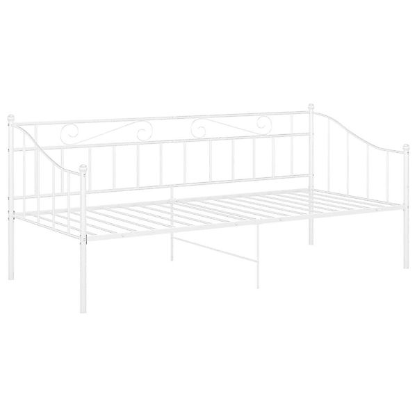 vidaXL Bett Schlafsofa Bettgestell Weiß Metall günstig online kaufen