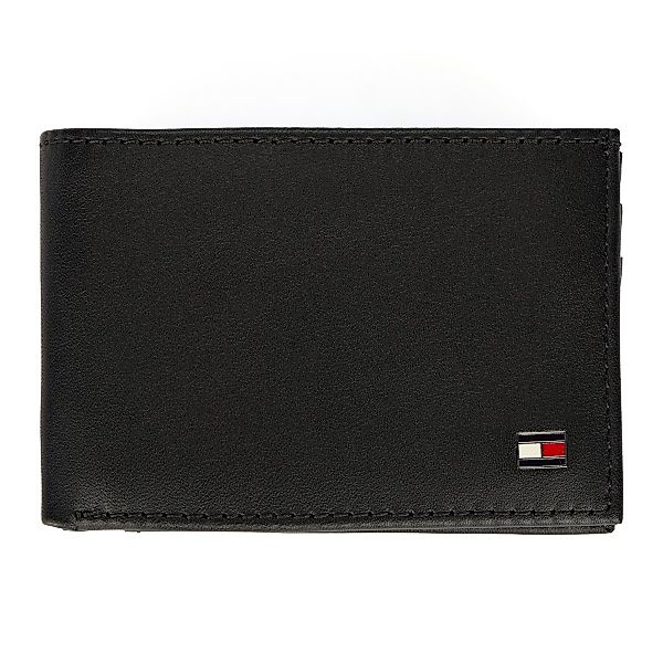 Tommy Hilfiger Geldbörse aus Nappaleder, 12,5 cm x 10 cm Farbe schwarz Größ günstig online kaufen