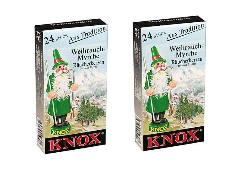 KNOX Duftkerze 2 Päckchen Räucherkerzen- Weihrauch - 24er Packung günstig online kaufen