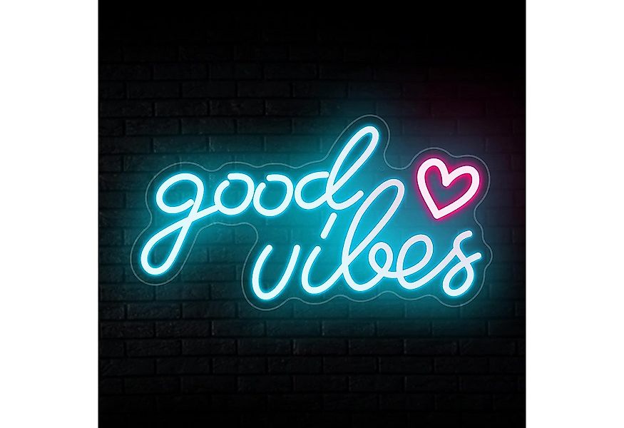 JIBENNEON LED Dekolicht Good Vibes Neonschild, USB-betrieben LED-Schild, mi günstig online kaufen